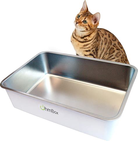 stailess steel litter box|extra large stainless steel cat litter box.